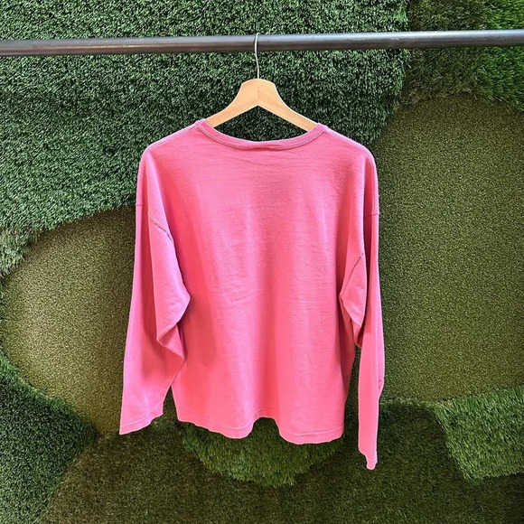Vintage Cherokee Pink Tonal Spellout Long Sleeve T-shirt - Picture 2 of 4